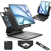 ESR iPad Air 11 Inch Case with Keyboard (M3/M2, 2025/2024) & iPad Pro 11/Air 5th/4th Gen Keyboard, Easy-Set Magnetic Stand, Portrait/Raised Modes, with Removable Protective Case, Black