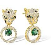 Santuzza Sterling Silver Hypoallergenic Panther Earrings for Women