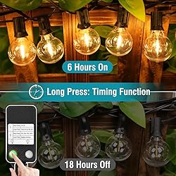 kolpop 50FT Outdoor String Lights Dimmable with