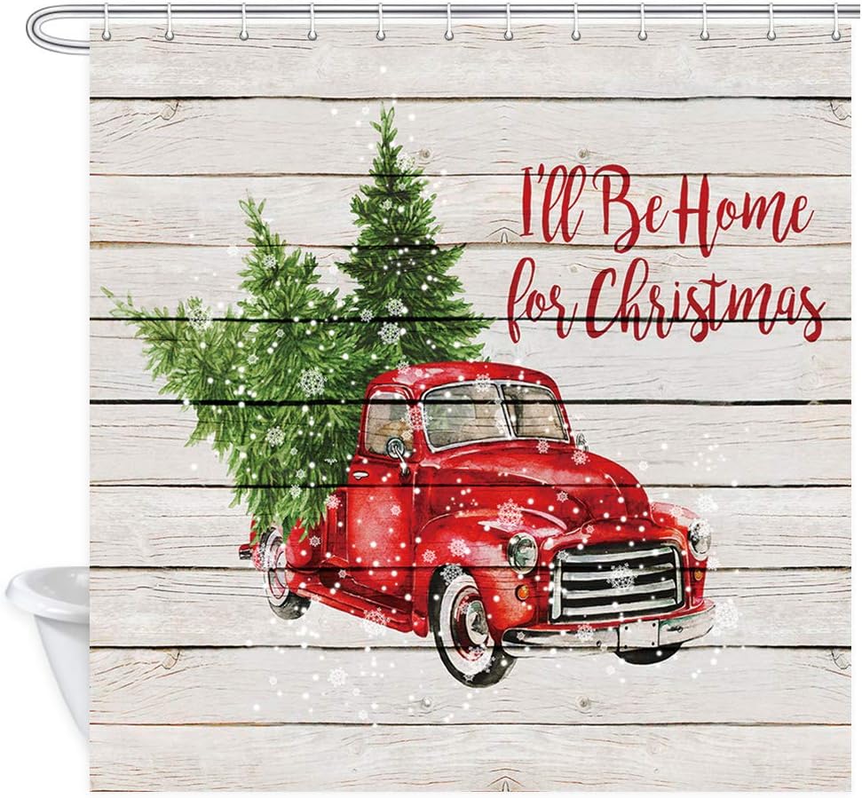 Best Red Truck And Christmas Tree Kitchen Towel