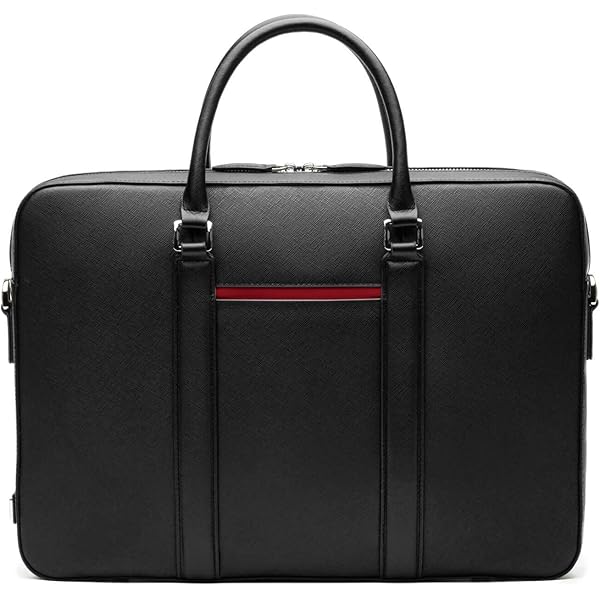 macphee  2点セット Amazon.com: Manhattan Double-Zip Leather Briefcase (Navy-Tiger