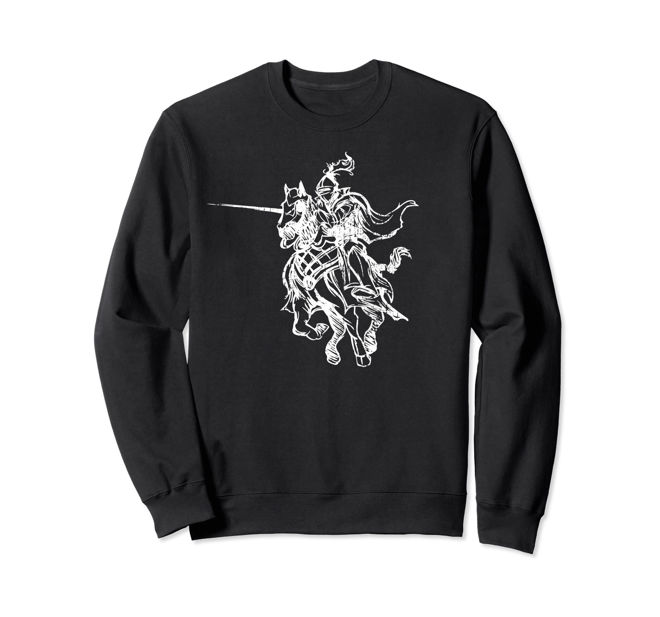 Medieval Knight Armor Riding Horse Jousting Retro Vintage Sweatshirt