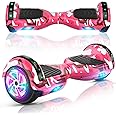 UNI-SUN Hoverboard, 6.5" Two Wheel Hoverboard with Bluetooth and Lights, Hoverboard for Kids Ages 6-12