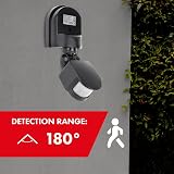 Maclean MCE25 GR Wall-Mounted 180° Motion & Dusk Sensor 1200W Grey view 4