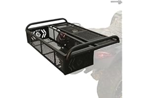 Kolpin 53350 ATV Rear Drop Rack Basket Convertible 3-in-1, Black, 43 inch l x 31 Inch w x 10 inch h
