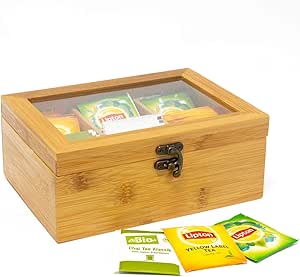 Jonas Caja Infusiones y Tés Madera de Bambú con 6 ...