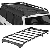 Hooke Road Bronco Roof Rack Aluminum Cross Bars, Full-Length Cargo Carrier Basket for 2021-2026 Ford Bronco 4-Door Hardtop (Exclude Bronco Sport)