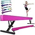 FC FUNCHEER Adjustable balane Beam for Kids - 8FT Gymnastics Beam - high and Low Floor Beam for All Gymnastic Levels-Professional Gymnastic Equipment for Home and Gym Center
