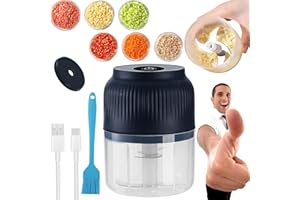 Electric Garlic Chopper, Mini Portable Veggie Cutter, Rechargeable Cordless Food Chopper, Quick & Compact Stainless Grinder M