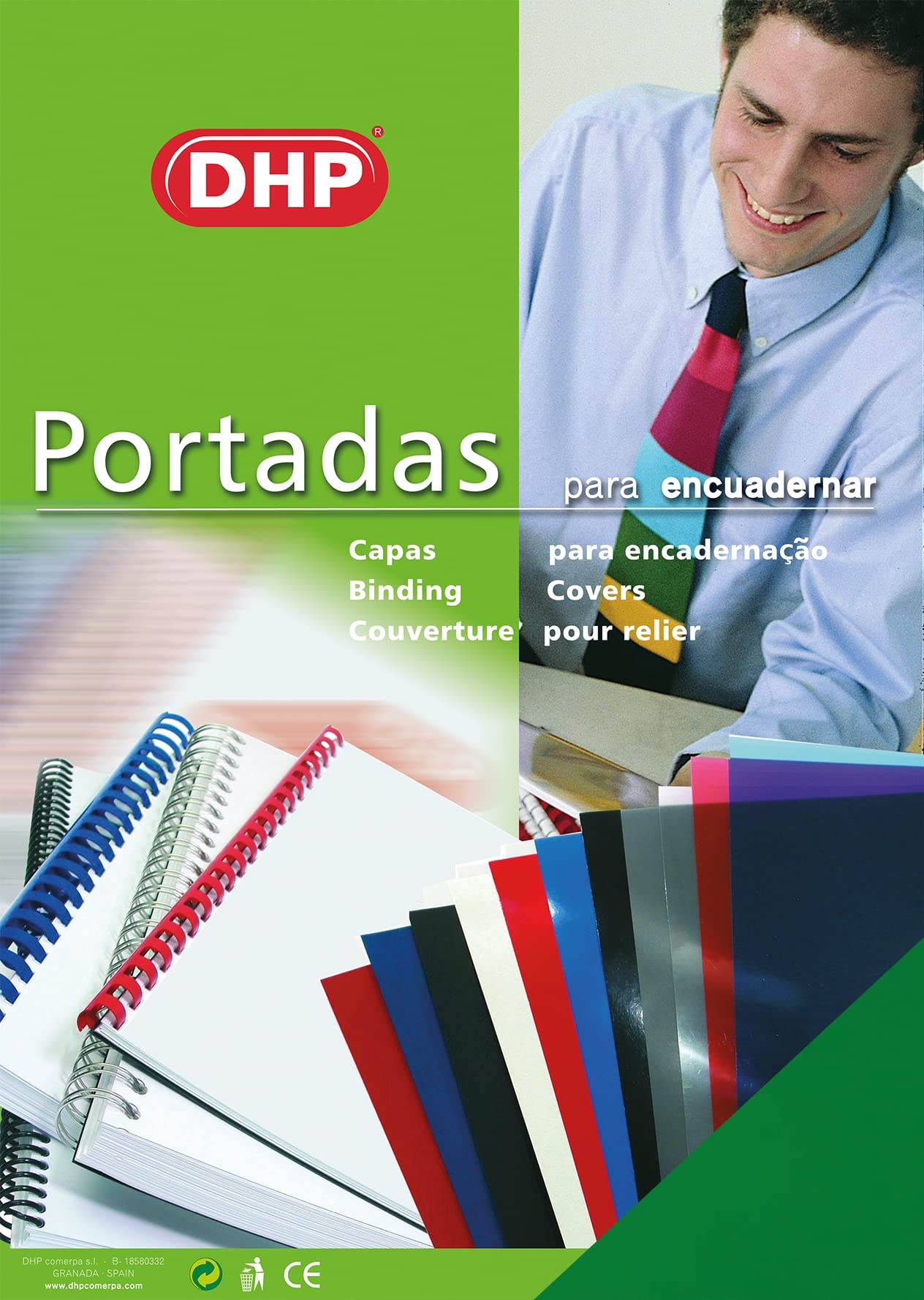 Pack of 100 PVC Binding Covers, Transparent, A4 Format, 0.18 mm, Thickness, Green