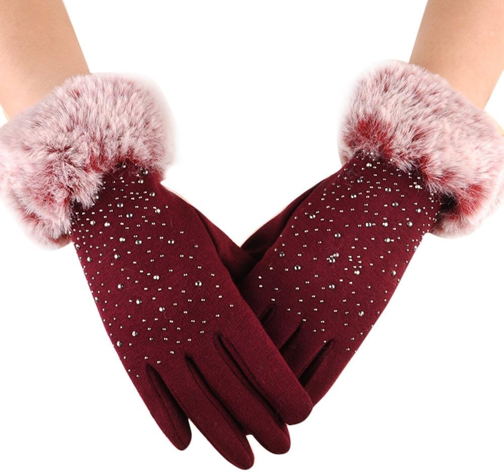 Women Winter Gloves Warm Touchscreen Gloves Windproof Gloves Outdoor Sports Gloves