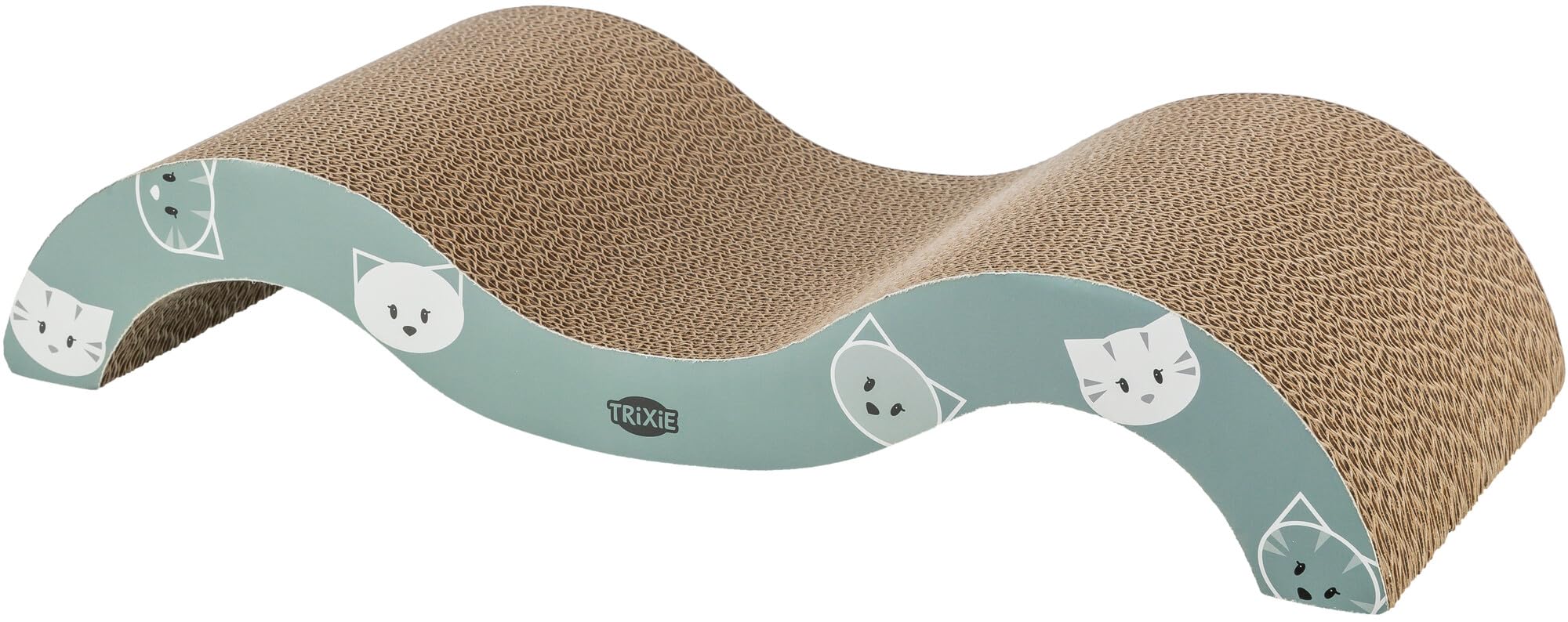TRIXIE scratching wave Mimi with catnip - ideal for natural claw care - 50 x 9 x 23 cm - mint - 48001
