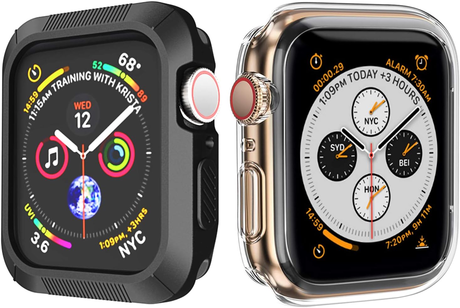 OUPODE Compatible with Apple Watch Case Series 4 40mm, Soft TPU Bumper Case Compatible with iWatch Cover, Replacement for Apple Watch Protector Series 4, Clear