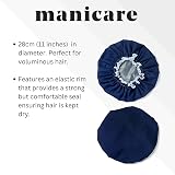 Manicare Luxury Shower Cap Blue Waterproof Reusable Hair Cap view 3