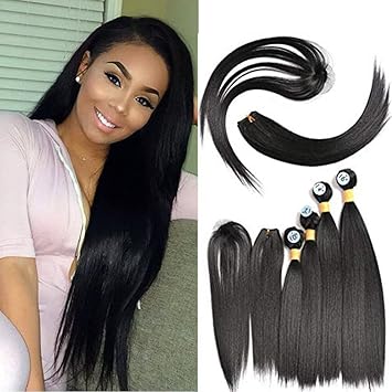 Julius Thomson Hair Extensions Straight Hair Bundles With Closure