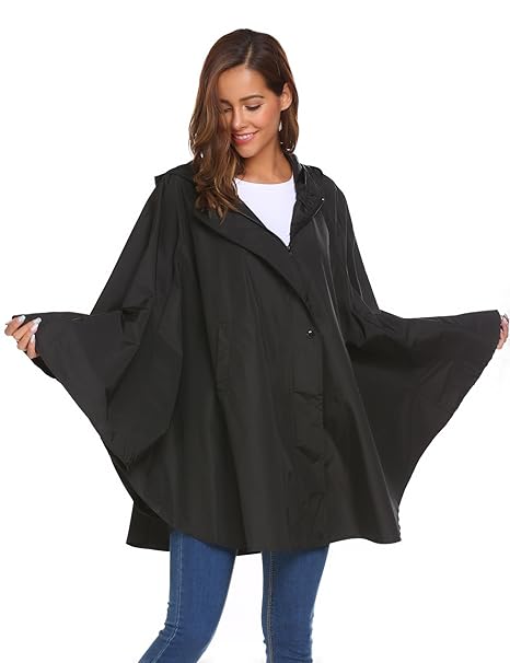 MAXMODA Regenjacke Damen Regenmantel Wasserdicht Windjacke Leichter Regenponcho Regencape Regenbekleidung Atmungsaktiv Windbr