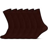 LMHCISO Mens Bamboo Rayon Dress Socks,Mid Calf,Moisture Wicking,Anti-Odor,Durable White Crew Socks for Men Size 10-13