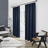 Deconovo Navy Blue Window Treatment Blackout Curtains 2 Panels W55 x L96 view 5