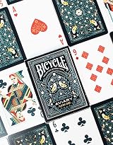 Bicycle Bicycle Aviary Playing Cards Deck Air Cushion Finish Black Green view 5