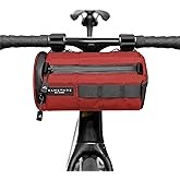 ALMSTHRE Signature Bar Bag – Rust Red | Hard-Shell Bike Handlebar Bag with Waterproof Zippers & Adjustable Straps | Lightweight Bicycle Handlebar Bag, Compatible with Road, Gravel & MTB Bikes