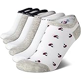Tommy Hilfiger Womens No Show Socks - 6 Pack Cotton Blend Lightweight Cushioned Flat Liner Socks for Women