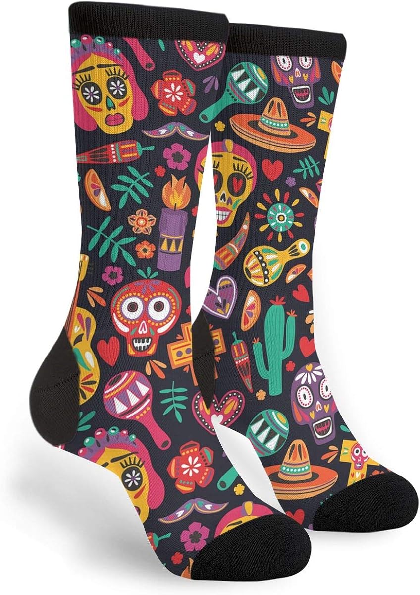 Fashion Travel Breathable Socks Traditional Mexican Men & Women Running