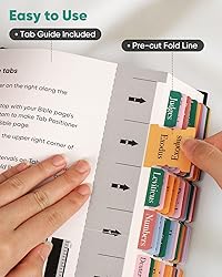 Morjor Bible Tabs for Women and Men, Boho Theme, 75