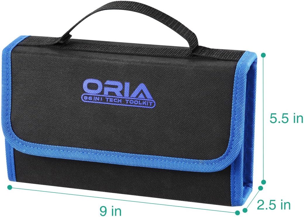 ORIA Precision Screwdriver Set, 86 in 1 Magnetic Repair Tool Kit, Screwdriver Kit with Portable Bag for Game Console, Tablet, PC, Macbook and Other Electronics, Blue - - 