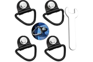 ZHYEEDAA 4Pack Heavy Duty Tie Down Kit for Ruffland Dog Kennel, 1000lb Load Capacity D-Ring Crate Securing Kit with Bolts and