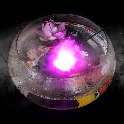 4-Pack Halloween Mist Makers – Ultrasonic Fogger With 12 LED Color Changing Lights For Fountains, Ponds, Parties