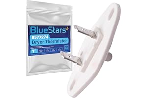 BlueStars 8577274 Dryer Thermistor Part - Fit for Whirlpool Kenmore KitchenAid Dryers - Replaces 3976615 AP3919451 WP8577274 PS993287 3390292 - Easy to Install