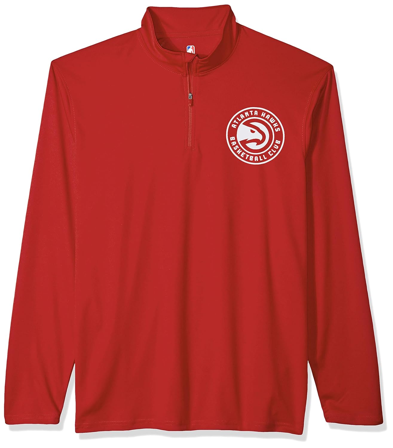 NBA Mens Quarter Zip Pullover Shirt Athletic Quick Dry Tee, Team Color