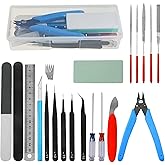 XINMEIWEN 24Pcs Gundam Model Tools Kit Hobby Building Tools Modeler Basic Tools Craft Set for Car Model Building Repairing and Fixing