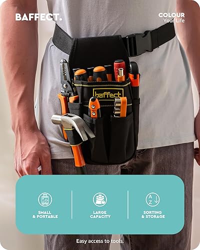 Baffect Pocket Tool Pouch，6-Pouches and Screwdriver Loops