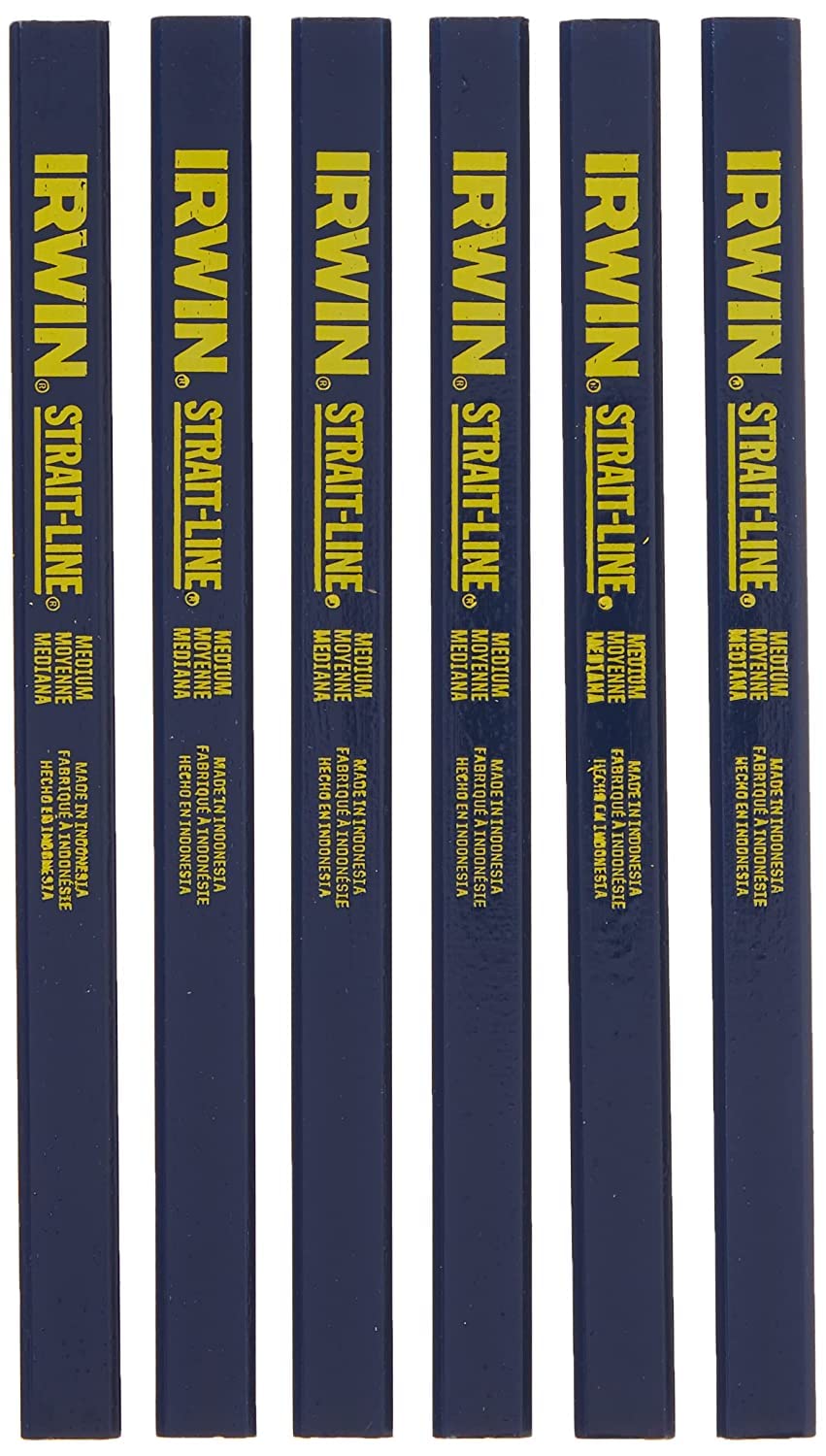 MultiScrew IRWIN Carpenter's Pencil, Medium Lead, 6-Piece Set Loose Irwin Tools STRAIT-LINE 66400 Builders Woodworking Marking Tool