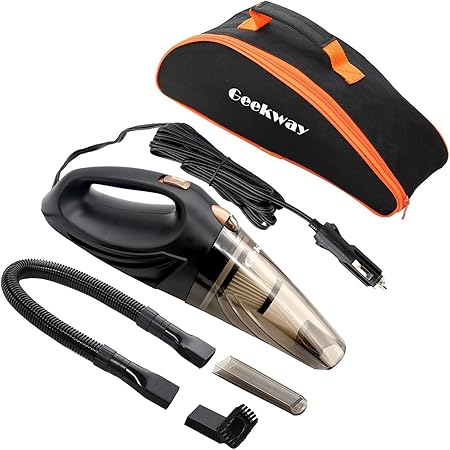 Amazon Co Jp カークリーナー Geekway 車用掃除機 ハンディクリーナー 乾湿両用 サイクロン方式 Dc12v専用 シガーソケットプラグ 車 掃除機 自動車 ハンディ掃除機 超強力パワーブラシ 収納袋付き 車 バイク
