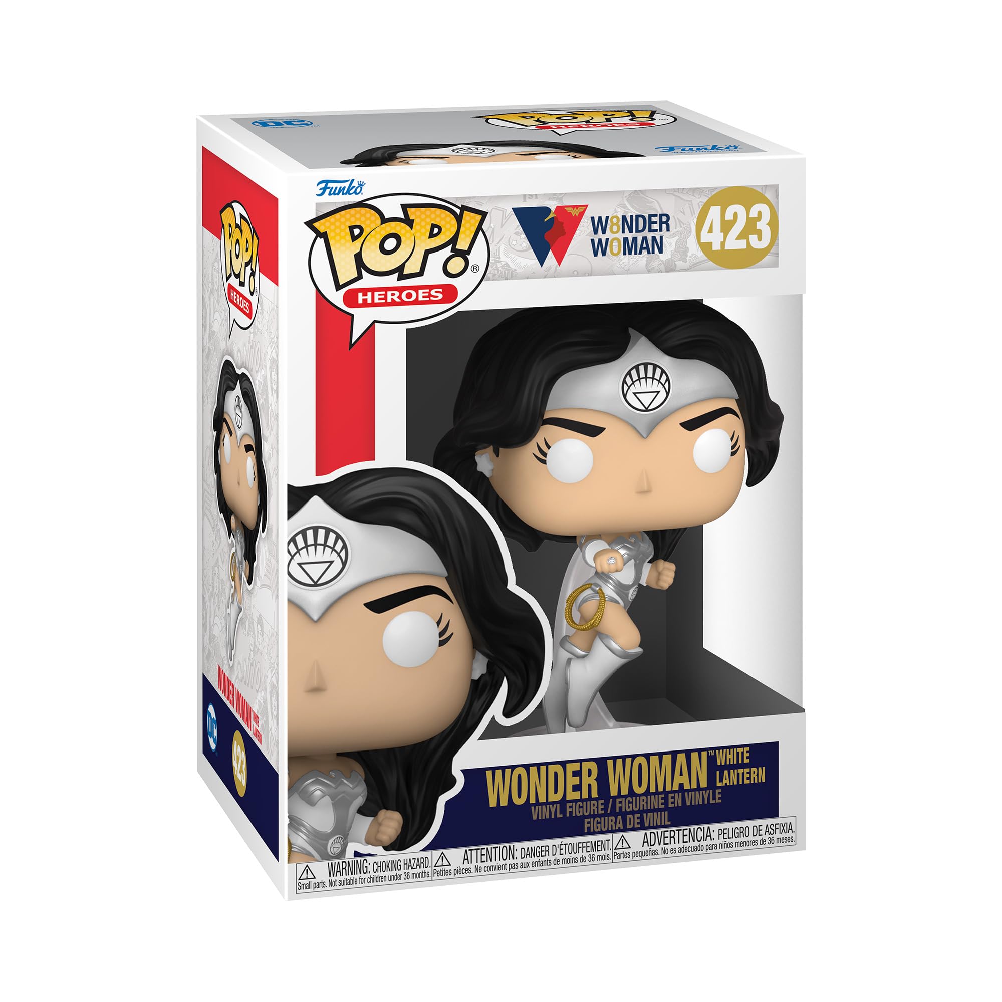 Funko POP! Heroes: WW 80th-Wonder Woman - (White Lantern) - DC Comics - Collectable Vinyl Figure - Gift Idea - Official Merchandise - Toys for Kids & Adults - Comic Books Fans