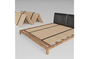 Zutan, Foldable Box Spring, Bunkie Board and Bed Support Board to Minimize Bed, Good for Day Bed, Trundle Bed, Bunkbed & Platform Bed, No Assembly Needed, Queen, Beige