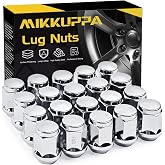 MIKKUPPA M12x1.5 Lug Nuts, Replacement for Ford Honda Aftermarket Wheel | Chrome 20PCS Closed End Nuts, Replacement for Ford Fusion Focus Escape, Honda Accord Civic CRV, Chevy Cruze Aftermarket Wheel