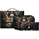 MNSRUU Toiletry Bag Mysterious Skull Horoscope Hanging Makeup Bag for Toiletries 3 PCS Travel Toiletry Organizer Bags Portable Clear Toiletry Kit