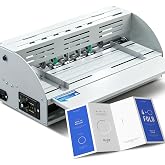 Mxmoonant Electric Creasing Machine w/Adjustable Speed 0-100r/min, 4 Blades | 2 Creasing Blades, 1 Perforating Blade, 1 Cutting Blade, for Copy Paper, Cardstock, Kraft 60-500 gsm, 110V