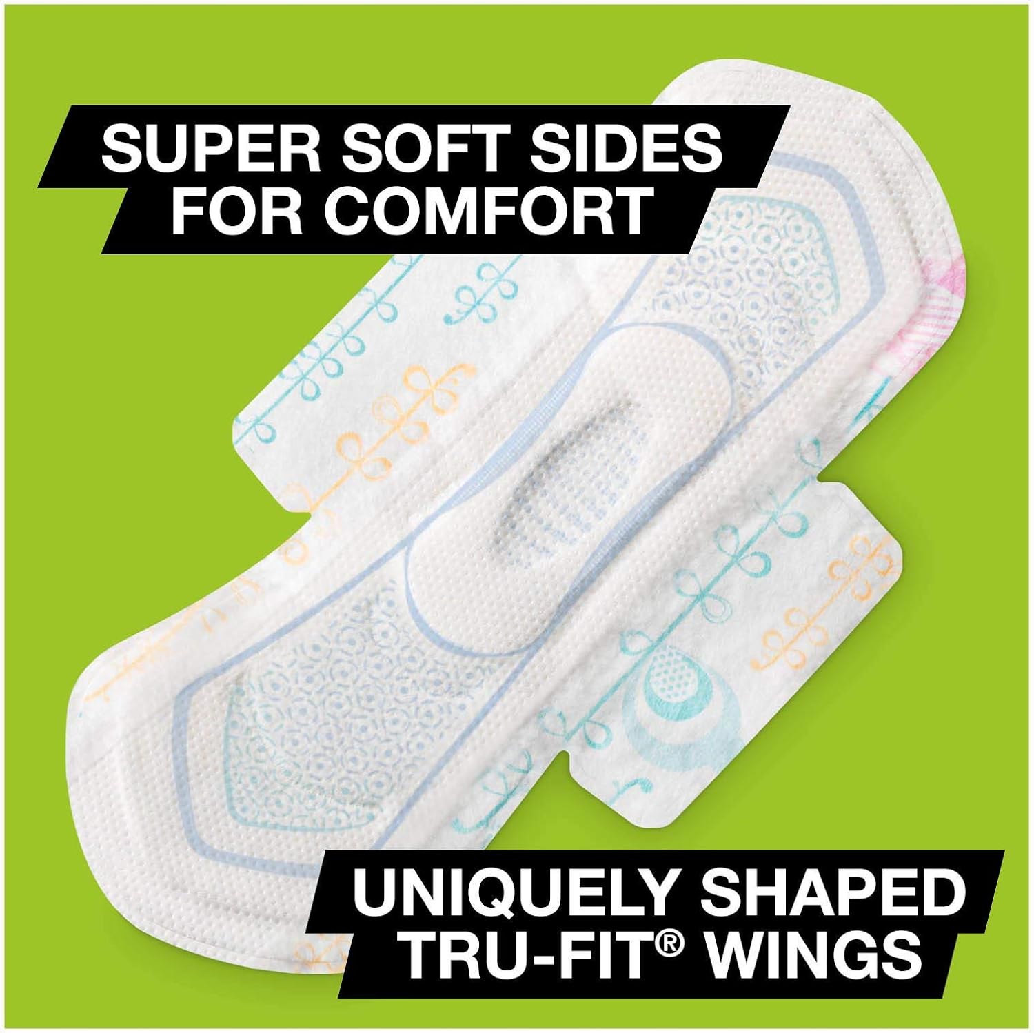 U by Kotex CleanWear Ultra Thin Pads with Wings, Heavy Flow, Unscented, 64 Count: Health & Personal Care