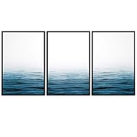 SIGNWIN 3 Piece Framed Canvas Wall Art Seascape Canvas Prints Home Artwork Decoration for Living Room,Bedroom - 16