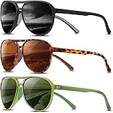 KUGUAOK Polarized Aviator Sunglasses for Women Men Sports Style UV400 Protection Running Sun Glasses Vintage Trendy Shades