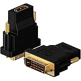 DVI to HDMI, Rankie 2-Pack Gold-Plated 1080P DVI to HDMI HDTV Male to Female Adapter Converter (Black) - R1190