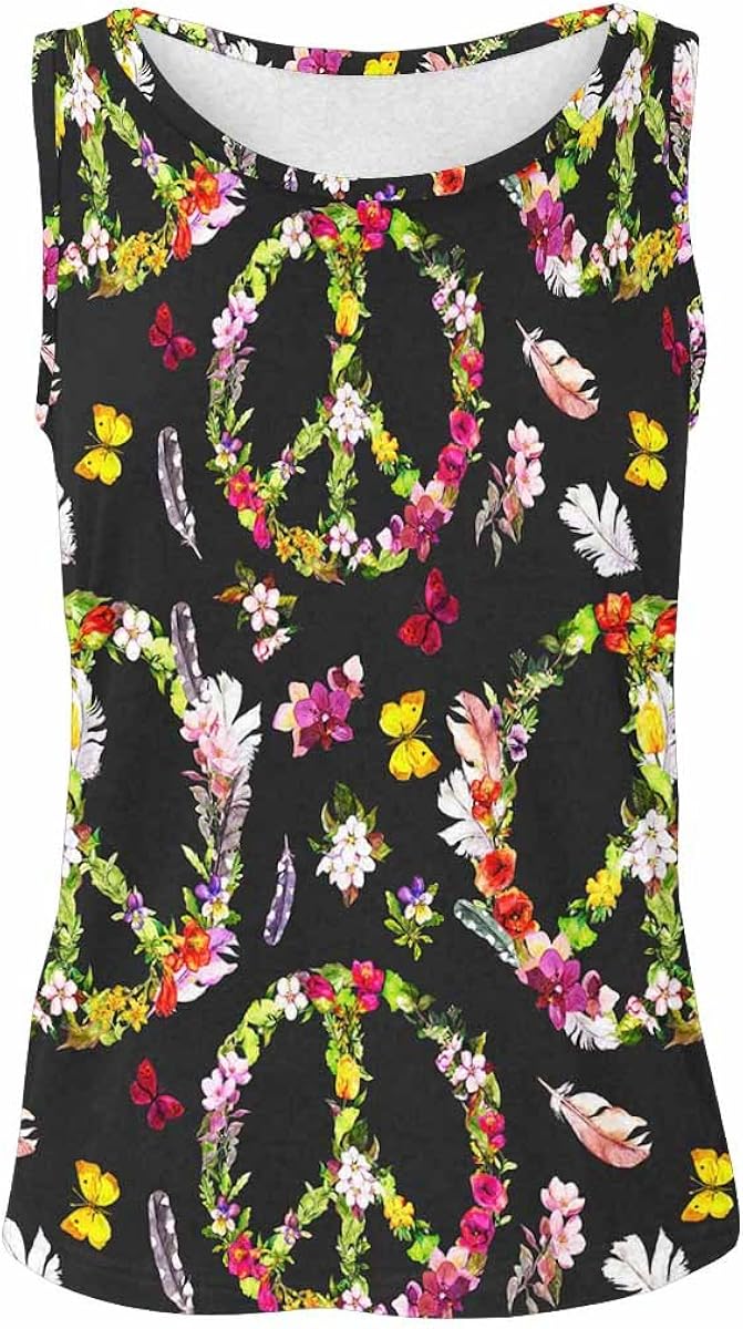 InterestPrint Graphic Design Tank Tops for Women T-Shirt Workout