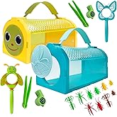 ESSENSON Bug Catcher Kit, Outdoor Toy Gift for 3 4 5 6 7 8+ Year Old Boys Girls Kids, 2 Pcs Bug Cage Butterfly, Outdoor Explorer Kit with Whistles for Backyard Exploration