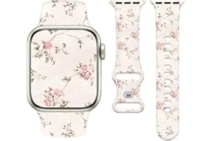 Watbro Cute Watch Band Compatible with Apple Watch Pink Bowknot Leopard Strap for Women Girls, Soft Silicone Compatible with 