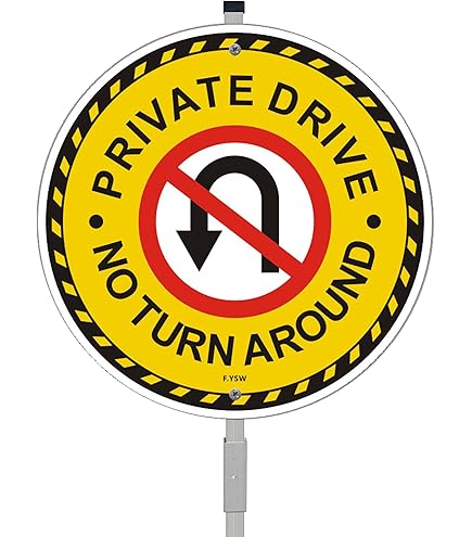●NO TURN AROUND Amazon.com: 1PC No Turn Around Driveway Sign, 13 x 9 Inches