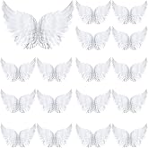 Yalikop 18pcs Angel Wing Ornaments Angel Wings Crafts White Feather Decor